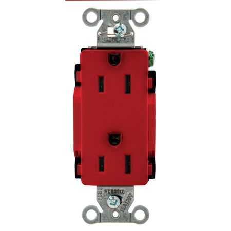 Hubbell Wiring Device-Kellems Commercial Specification Grade Style Line Decorator Duplex Receptacles DR15R